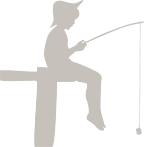 Fishing with Line in Water